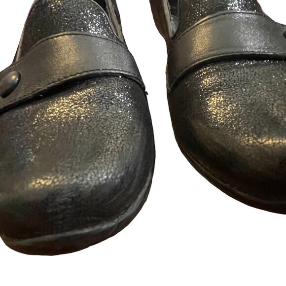 Dansko Olena Size 39 EU Comfort Shoes Clogs Black Shimmer Metallic Womens 8.5 9 - Picture 2 of 9